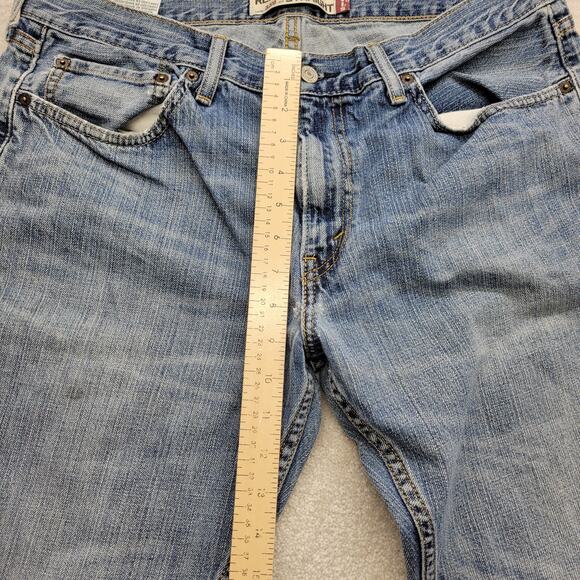 Levi’s 559 Men’s Distressed Relaxed Straight Fit Jeans Blue Washed Denim 34x34 - Picture 5 of 13